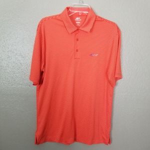 Greg Norman Attack Life Orange Golf Shirt M